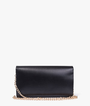 Divina large clutch in black and gold