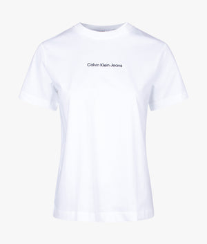 Institutional straight tee shirt in white