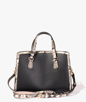 Michael Kors | Chantal python embossed leather tote in black | EQVVS Womens