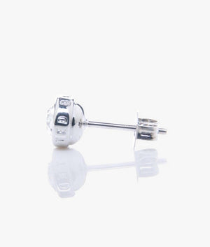 Sinaa Crystal Stud Earrings in Silver & crystal