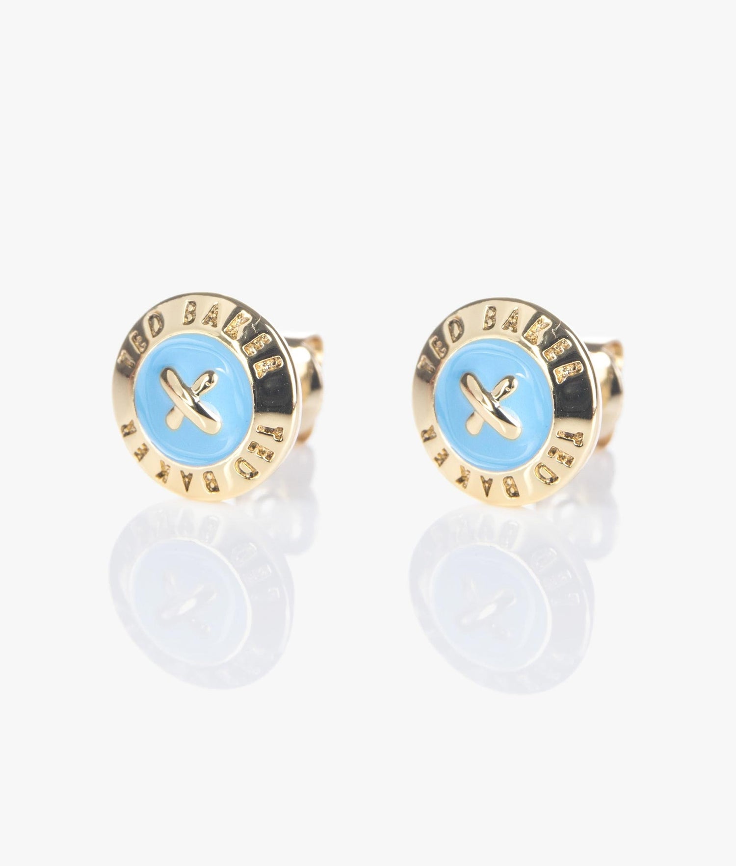 Eisley enamel button stud on sale earrings