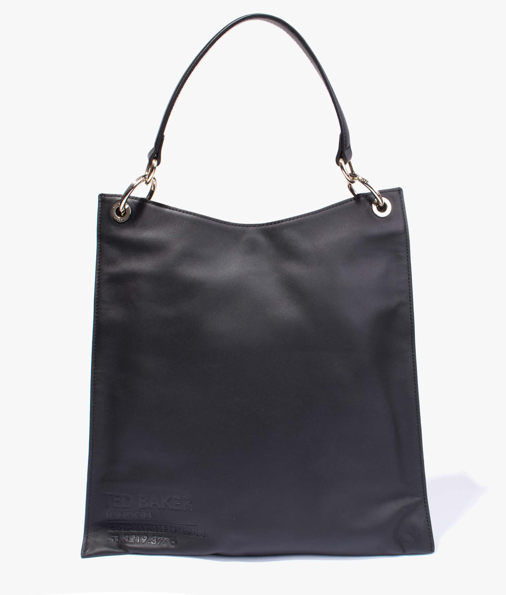 Ted Baker | Darcita branded webbing large hobo bag in black | EQVVS Womens