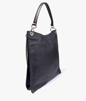 Ted Baker | Darcita branded webbing large hobo bag in black | EQVVS Womens
