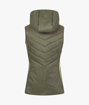 Lando quilted sweat gilet in palmer green