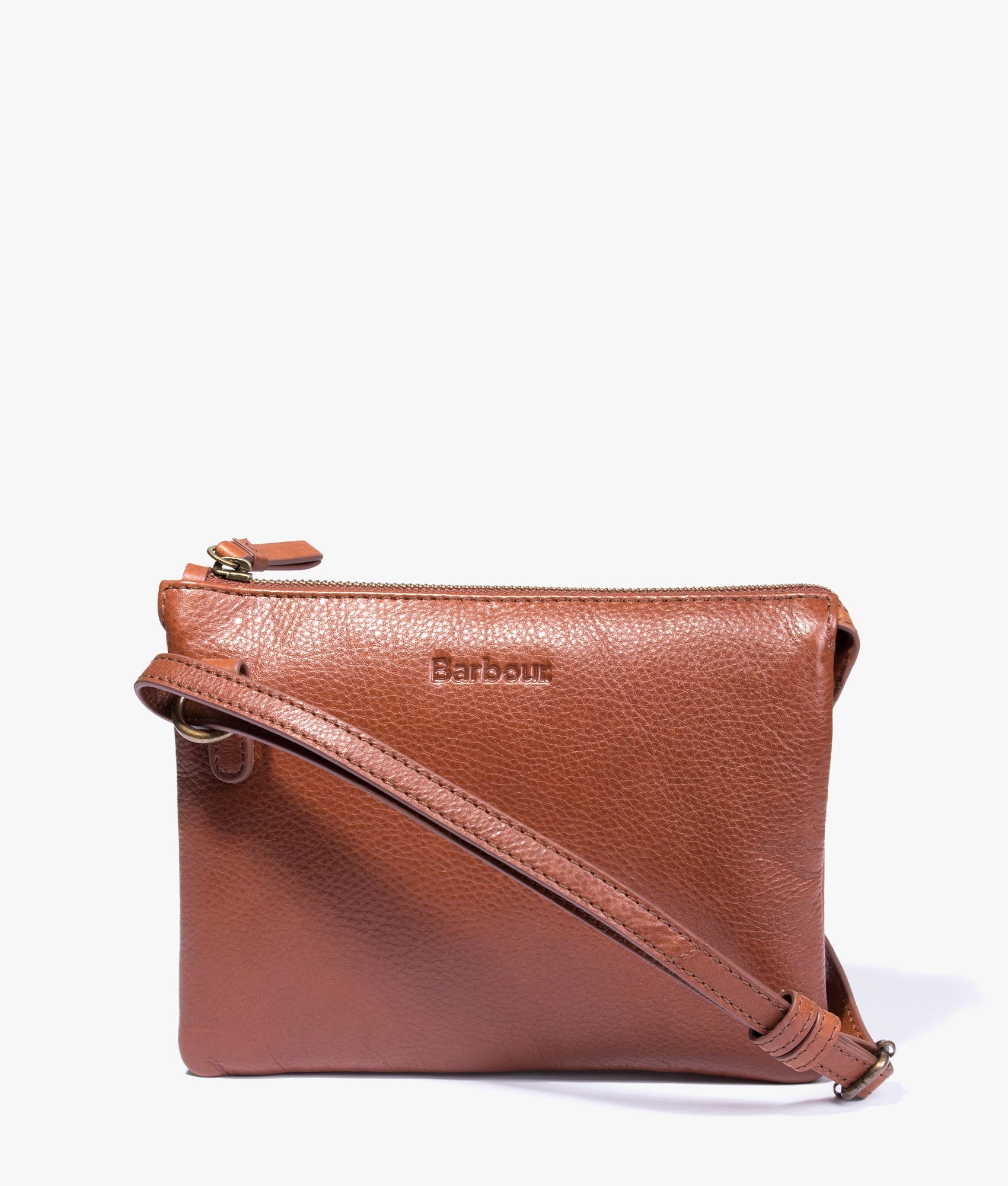 Barbour | Lochy leather crossbody in brown | EQVVS Womens