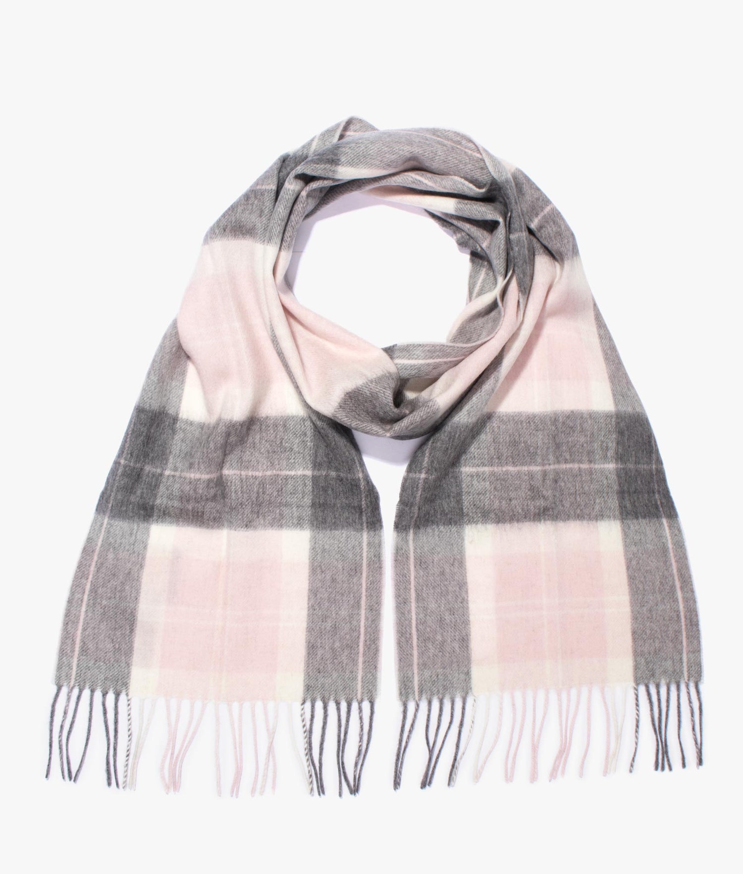 Pink and gray plaid on sale scarf