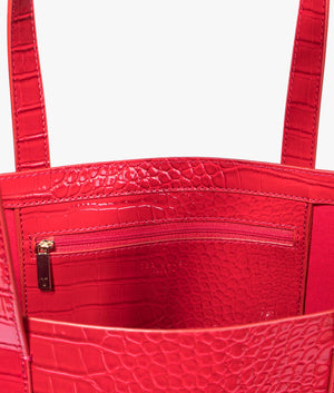 Croccon imitaton croc large shopper in red