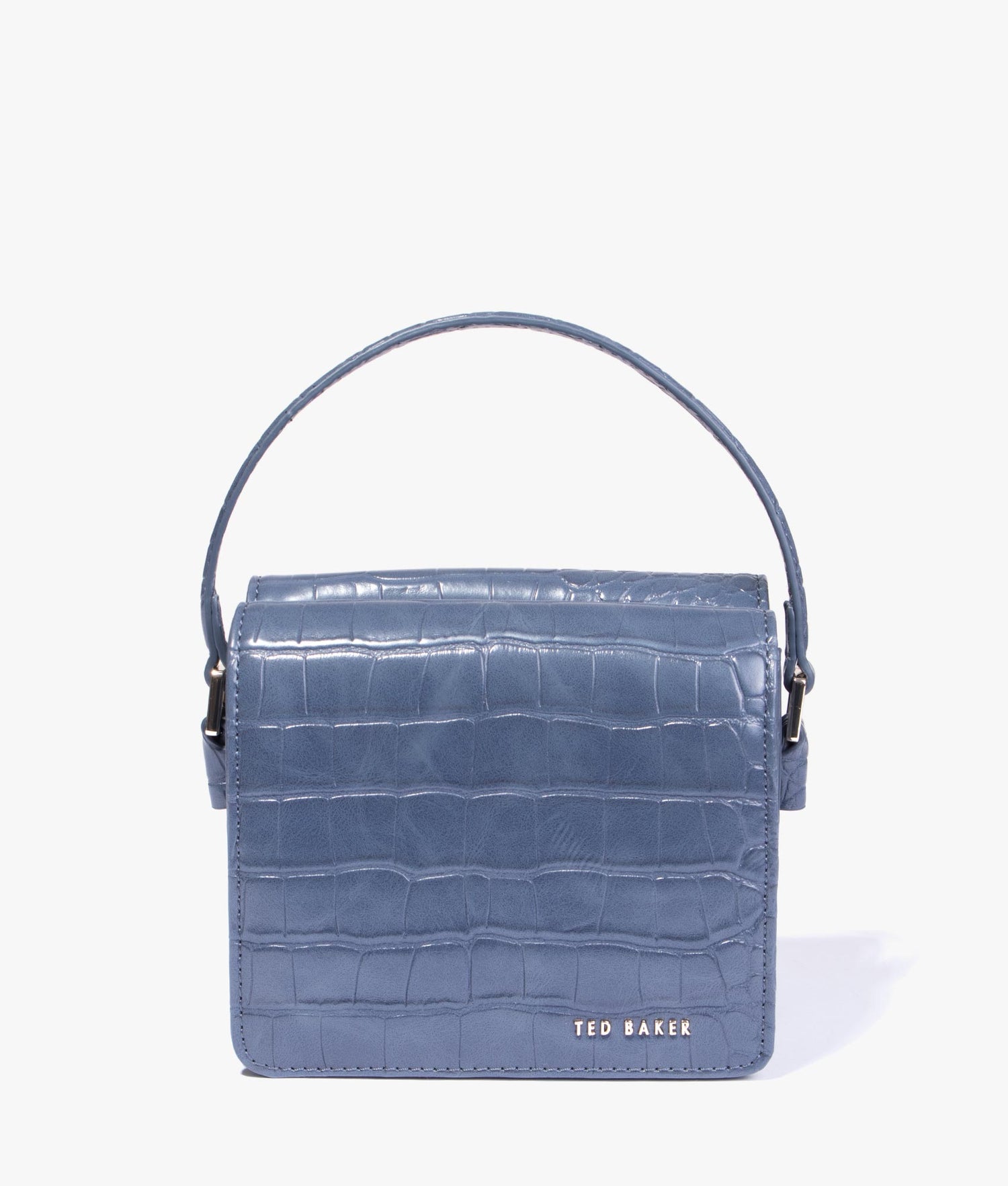 Ted Baker Ell Croc Mini Cross Body Bag, Blue