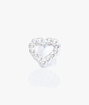 Pearlyy pearly heart stud earrings in silver